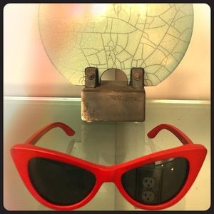 Red Bamboo cat eye sunglasses